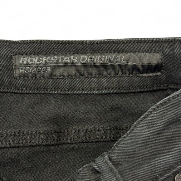 Rockstar Original Jeans Mens 32 RSM‎ 12422 Serrano Black Super Stacked Black - Picture 5 of 11